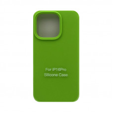 Чехол накладка Silicone Case (без лого) iPhone 16 Pro ярко-зеленый