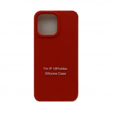 Чехол накладка Silicone Case (без лого) iPhone 16 Pro Max красный