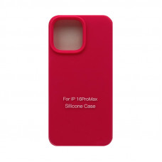 Чехол накладка Silicone Case (без лого) iPhone 16 Pro Max фуксия