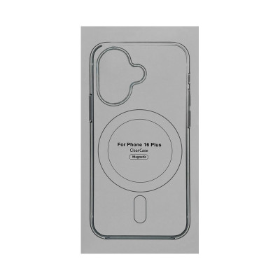 Чехол Magsafe iPhone 16 Plus Clear case прозрачный оптом по низким ценам!