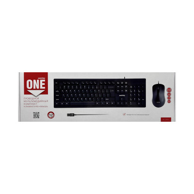 Клавиатура проводная + мышь Smartbuy One SBC-114282-K черный оптом по низким ценам!