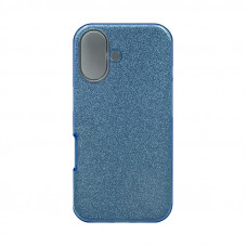 Чехол накладка блеск iPhone 16 голубой