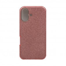 Чехол накладка блеск iPhone 16 розовый