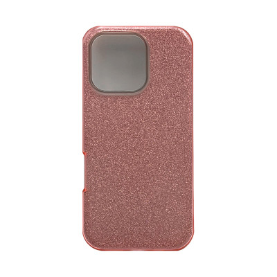 Чехол накладка блеск iPhone 16 Pro розовый оптом по низким ценам!