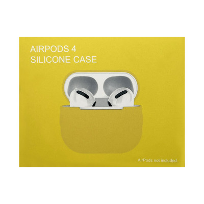 Чехол силикон AirPods 4 с карабином желтый оптом по низким ценам!