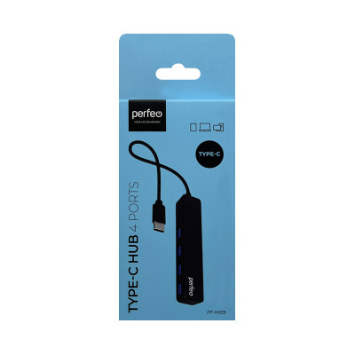USB - Хаб Type-C Perfeo PF-H039 черный оптом по низким ценам!