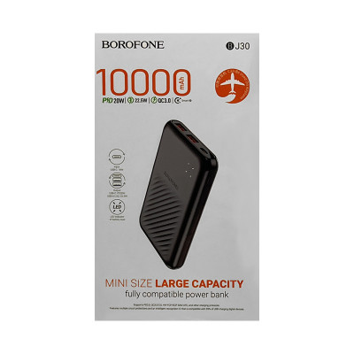 Внешний аккумулятор Borofone 10000 BJ30 черный оптом по низким ценам!