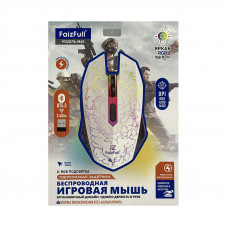 Мышь беспроводная игровая игровая FaiZFull M60 бело-черный