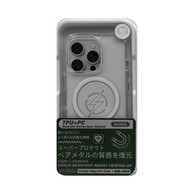 Чехол Remax RM 1690 iPhone16 Pro Magsafe прозрачный оптом по низким ценам!