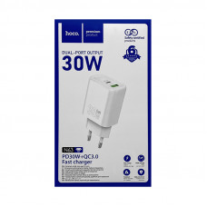 СЗУ Блок Hoco N63 30W+QC3.0 Type-C+USB белый