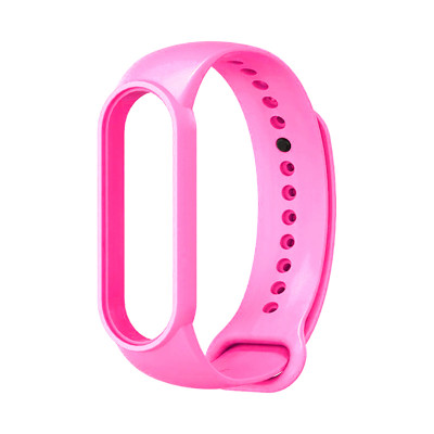 Ремешок силиконовый Mi Band 5/6/7 розовый оптом по низким ценам!