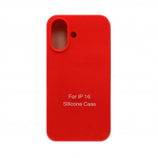 Чехол накладка Silicone Case (без лого) iPhone 16 коралловый