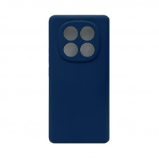 Чехол накладка Silicone Case Xiaomi Note 14 Pro 4G темно-синий
