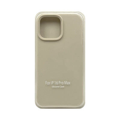 Чехол накладка Silicone Case (без лого) iPhone 16 Pro Max молочный оптом по низким ценам!