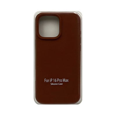 Чехол накладка Silicone Case (без лого) iPhone 16 Pro Max коричневый оптом по низким ценам!