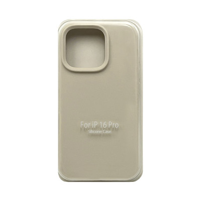 Чехол накладка Silicone Case (без лого) iPhone 16 Pro молочный оптом по низким ценам!