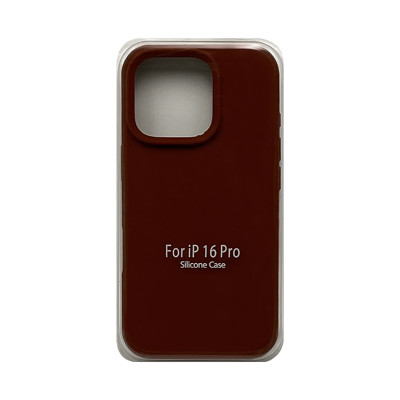 Чехол накладка Silicone Case (без лого) iPhone 16 Pro коричневый оптом по низким ценам!
