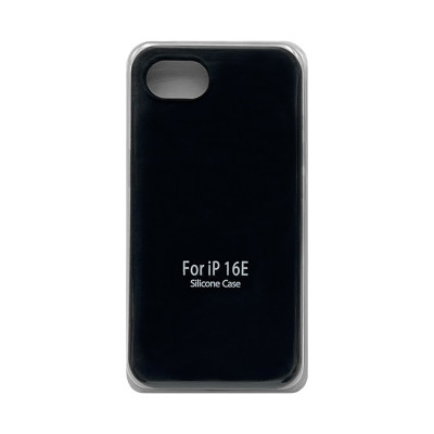 Чехол накладка Silicone Case (без лого) iPhone 16Е черный оптом по низким ценам!