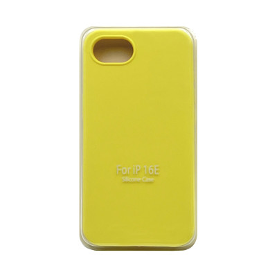 Чехол накладка Silicone Case (без лого) iPhone 16Е желтый оптом по низким ценам!