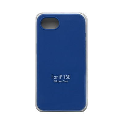 Чехол накладка Silicone Case (без лого) iPhone 16Е синий оптом по низким ценам!