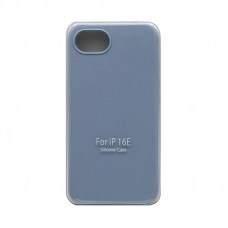 Чехол накладка Silicone Case (без лого) iPhone 16Е голубой
