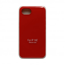 Чехол накладка Silicone Case (без лого) iPhone 16Е красный