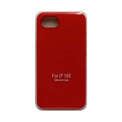 Чехол накладка Silicone Case (без лого) iPhone 16Е красный оптом по низким ценам!