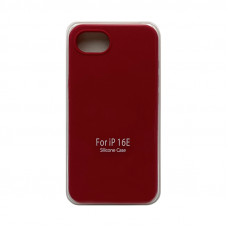 Чехол накладка Silicone Case (без лого) iPhone 16Е малина