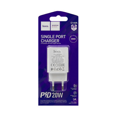 СЗУ Блок Hoco C143A  PD20W белый оптом по низким ценам!