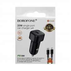 АЗУ Блок Borofone BZ34A + кабель Lightning Type-C