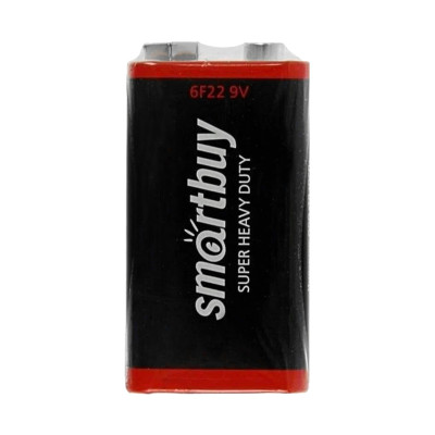 Батарейки Smartbuy солевые 6F22 9V 1SH (цена за 1 шт) оптом по низким ценам!
