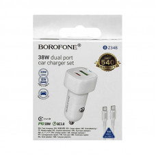 АЗУ Блок Borofone BZ34B + кабель C-C белый