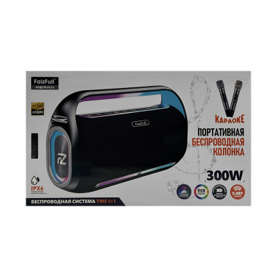 Колонка беспроводная FaizFull FK70 300W с 2-мя микрофонами оптом по низким ценам!