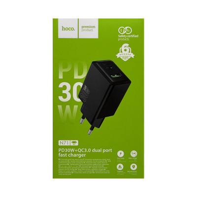 СЗУ Блок Hoco N71 PD30W  черный оптом по низким ценам!