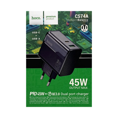 СЗУ Блок Hoco CS74A PD45W черный оптом по низким ценам!