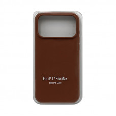 Чехол накладка Silicone Case (без лого) iPhone 17 Pro Max шоколадный