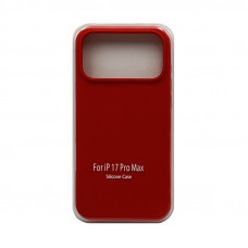 Чехол накладка Silicone Case (без лого) iPhone 17 Pro Max красный