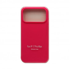 Чехол накладка Silicone Case (без лого) iPhone 17 Pro Max фуксия