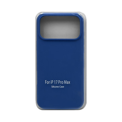 Чехол накладка Silicone Case (без лого) iPhone 17 Pro Max синий оптом по низким ценам!