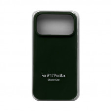 Чехол накладка Silicone Case (без лого) iPhone 17 Pro Max темно-зеленый
