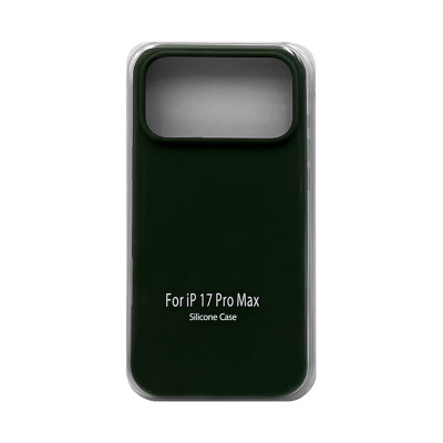 Чехол накладка Silicone Case (без лого) iPhone 17 Pro Max темно-зеленый оптом по низким ценам!
