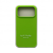 Чехол накладка Silicone Case (без лого) iPhone 17 Pro Max салатовый