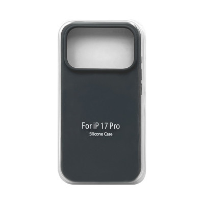 Чехол накладка Silicone Case (без лого) iPhone 17 Pro графитный оптом по низким ценам!