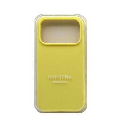 Чехол накладка Silicone Case (без лого) iPhone 17 Pro желтый оптом по низким ценам!
