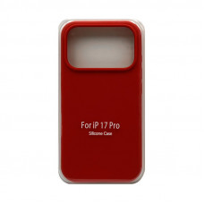 Чехол накладка Silicone Case (без лого) iPhone 17 Pro красный