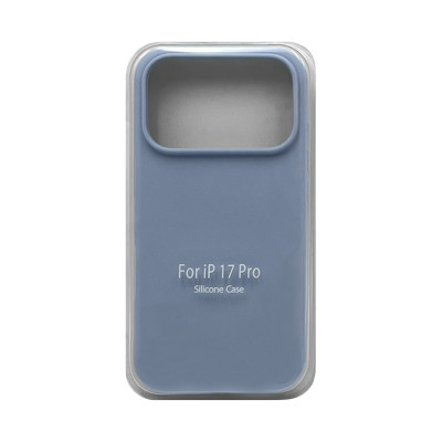 Чехол накладка Silicone Case (без лого) iPhone 17 Pro голубой оптом по низким ценам!