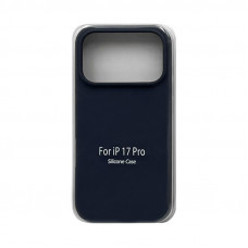 Чехол накладка Silicone Case (без лого) iPhone 17 Pro темно-синий