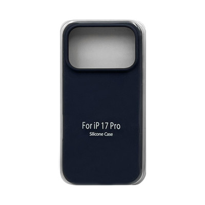 Чехол накладка Silicone Case (без лого) iPhone 17 Pro темно-синий оптом по низким ценам!
