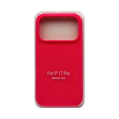 Чехол накладка Silicone Case (без лого) iPhone 17 Pro фуксия оптом по низким ценам!