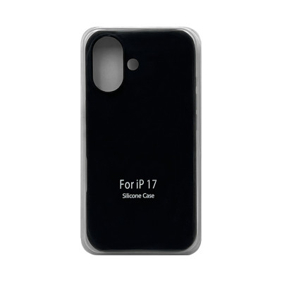 Чехол накладка Silicone Case (без лого) iPhone 17 черный оптом по низким ценам!